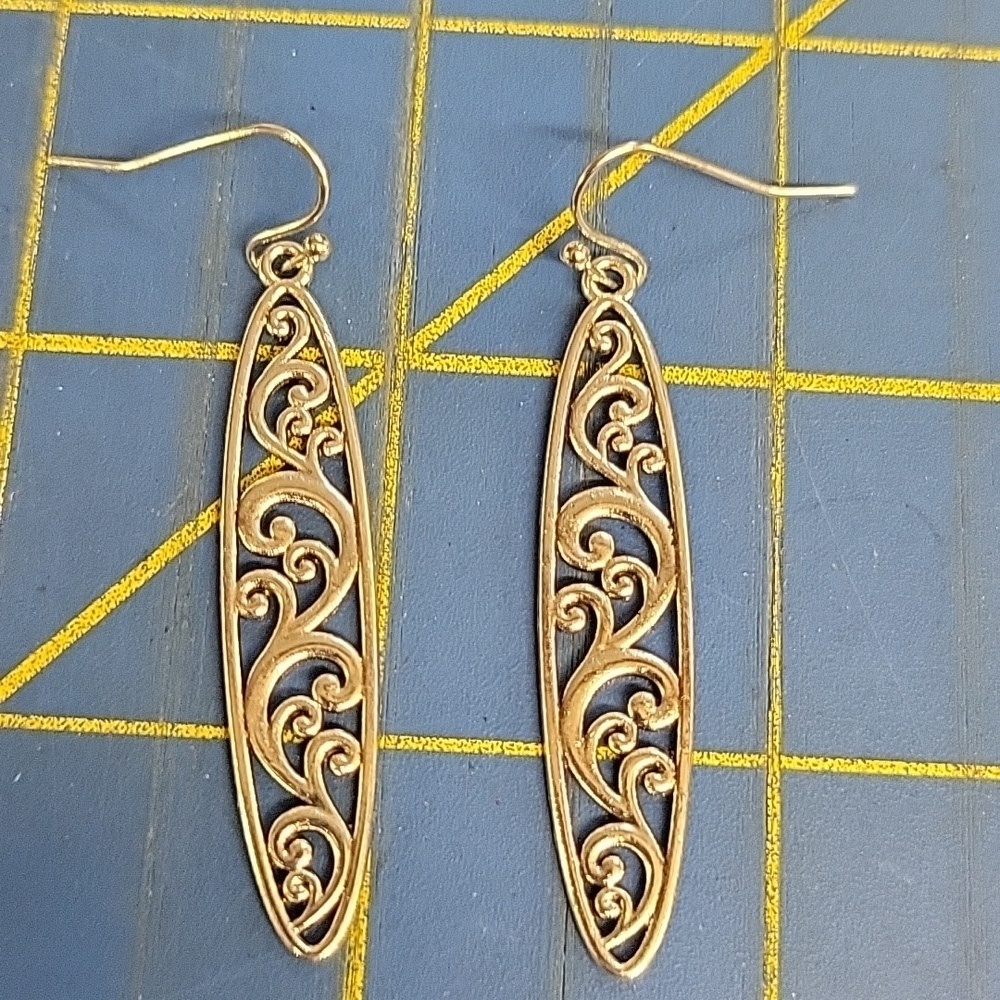 Filigree Silver Tone Earrings